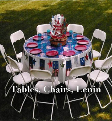 tables chairs rental